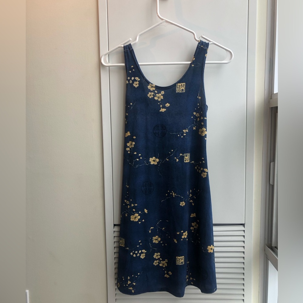 Light weight mini dress with Asian symbolism